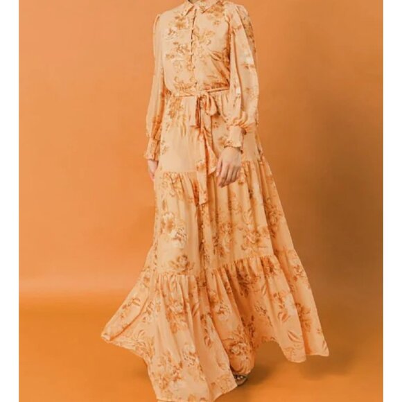 Flying Tomato Maxi Dress Size Large Tiered Floral Wedding Guest Garden Party L - Picture 1 of 5